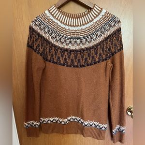 Gap Crew neck Fair Isle Sweater, size XS